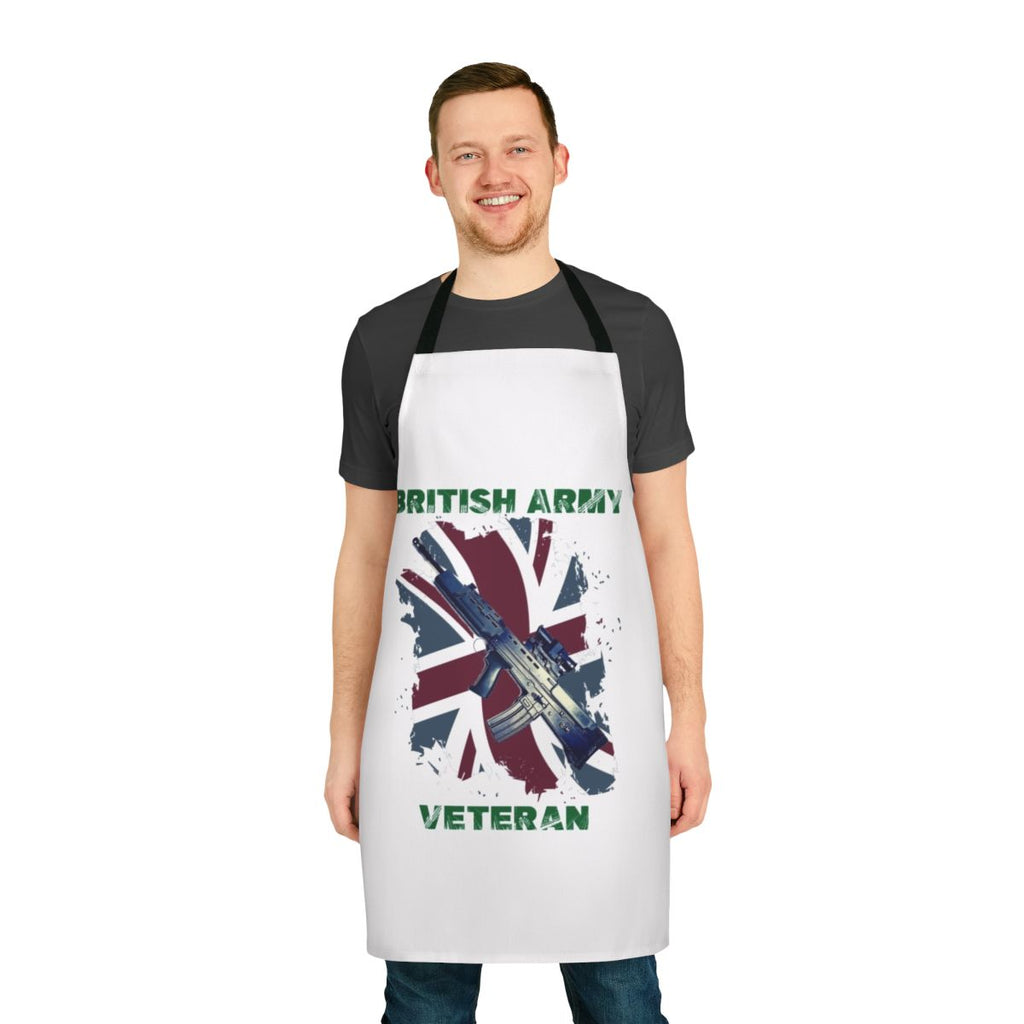 British military-inspired apron with text and graphics honoring British Army veterans