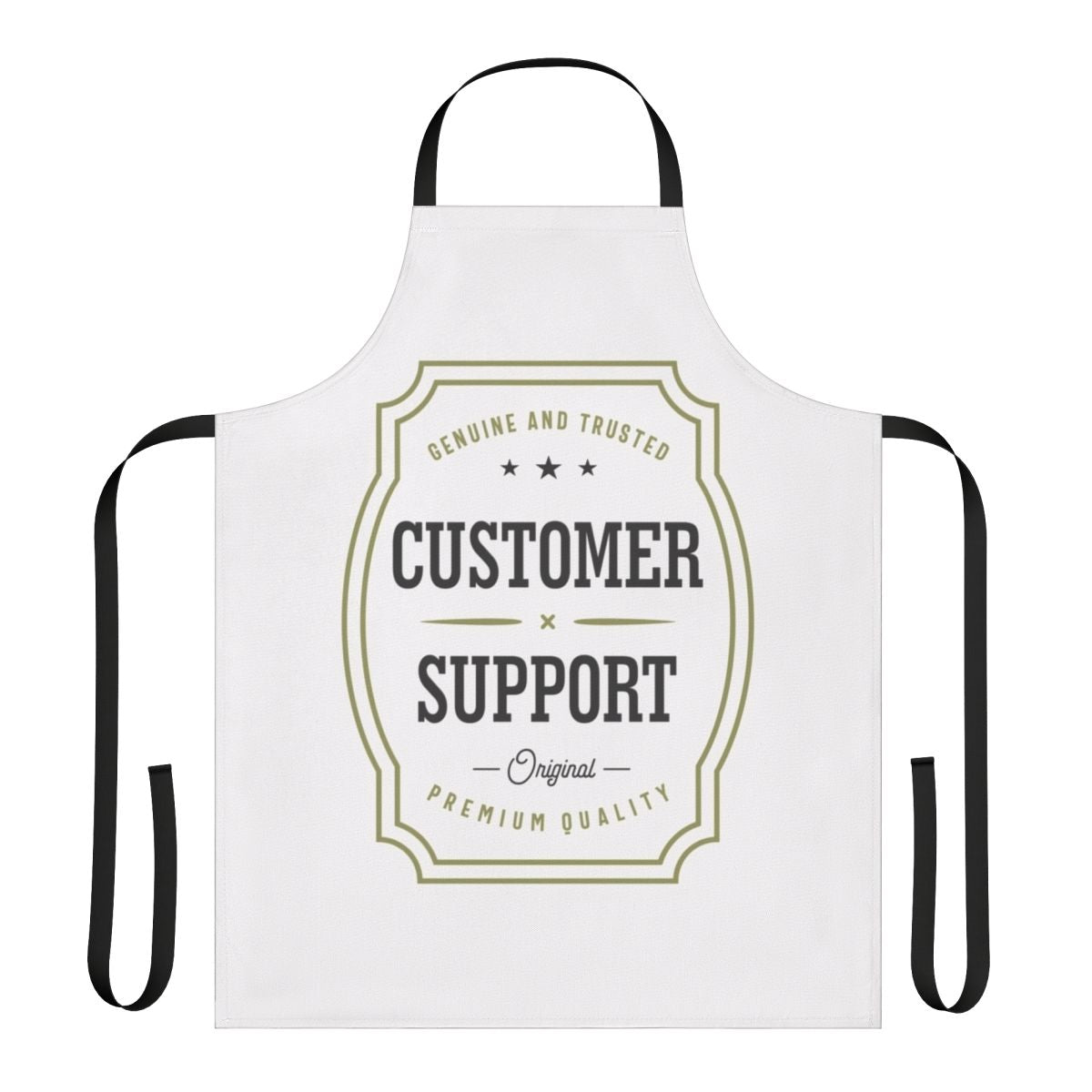 Customer support apron with pockets and adjustable straps