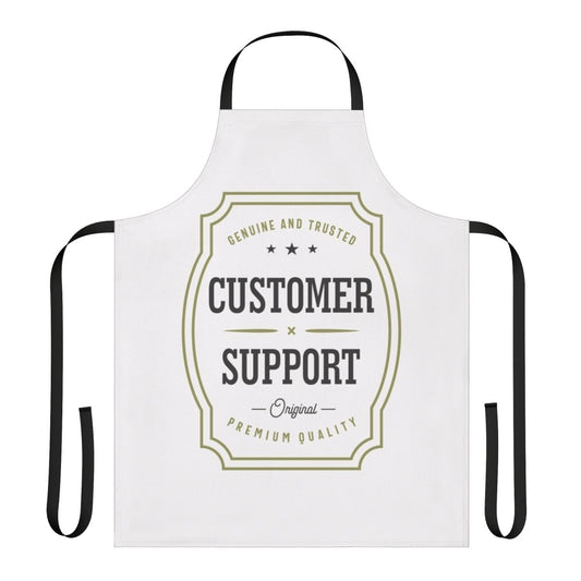 Customer support apron with pockets and adjustable straps
