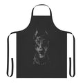Doberman-themed apron with the dog's head and paws design