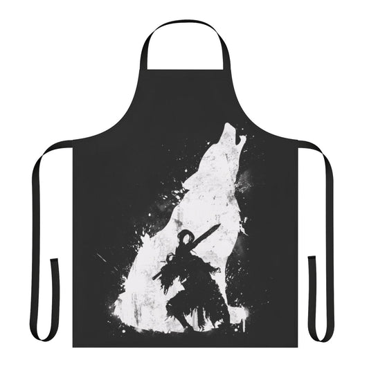 Dark fantasy-inspired warrior apron with Artorias and Sif design