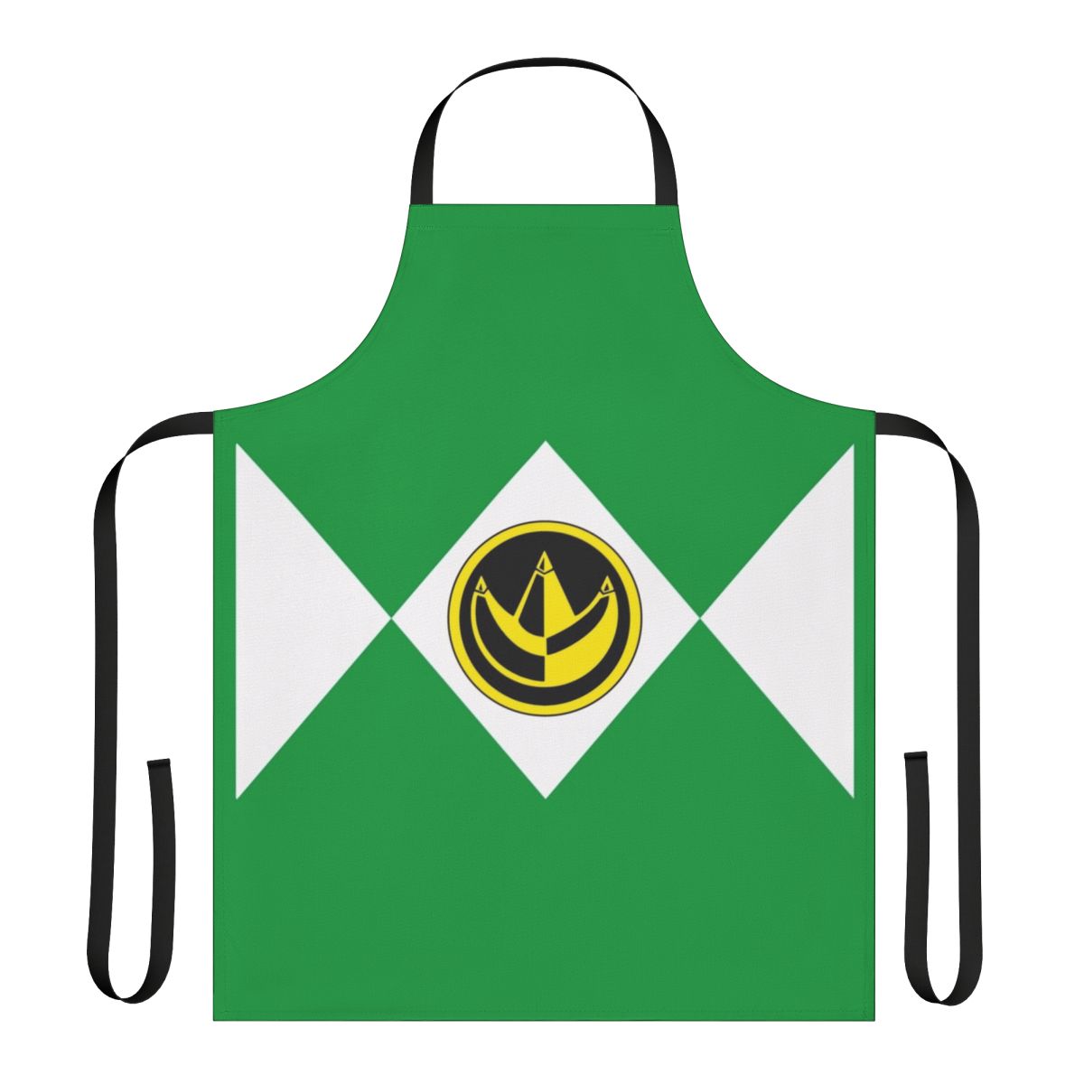 A green apron featuring the Green Ranger from the Power Rangers franchise