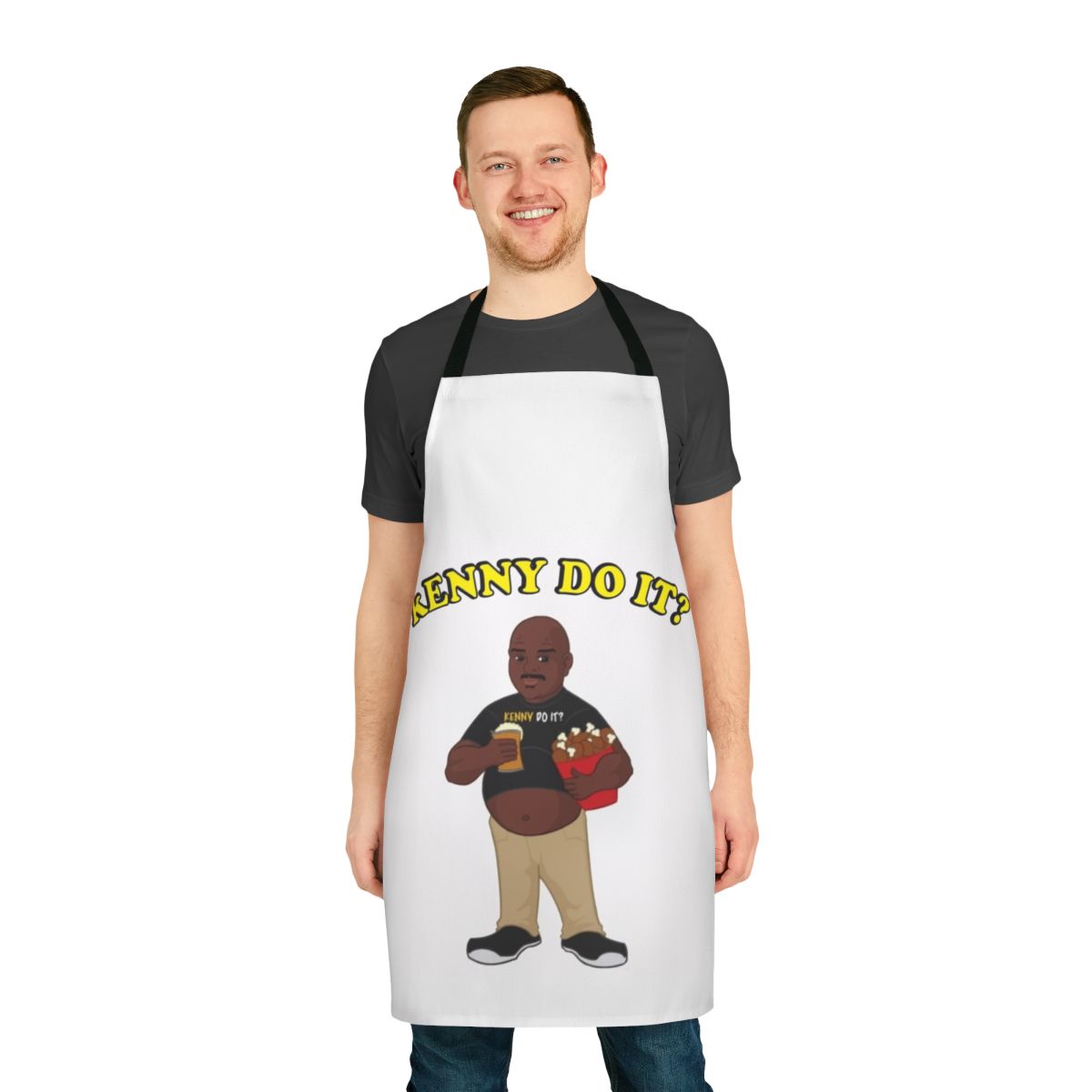 A sturdy, adjustable apron inspired by the popular reality TV personality Kenny Crossley from "Storage Wars"