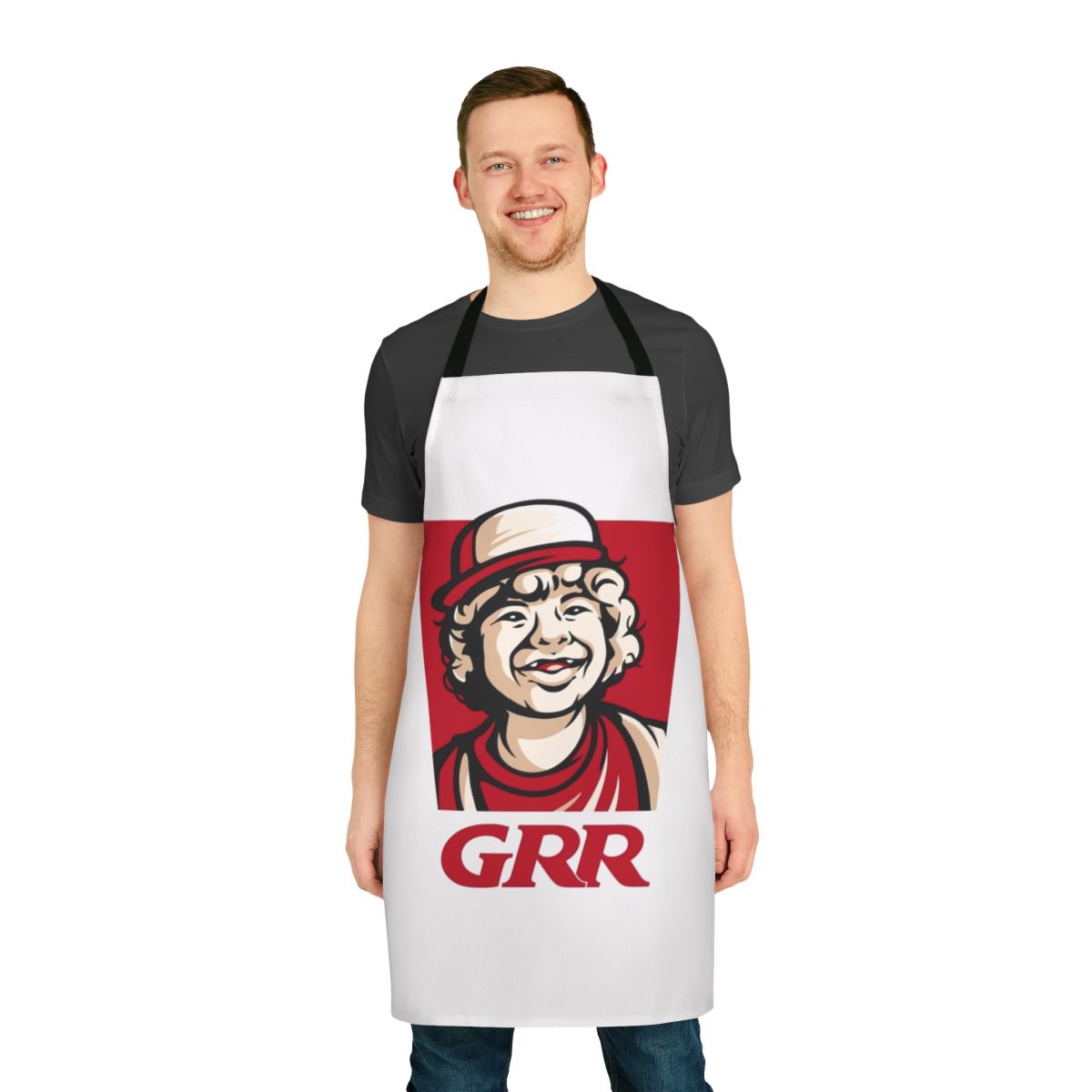 Stranger Things Dustin Grr Parody Design Printed Apron