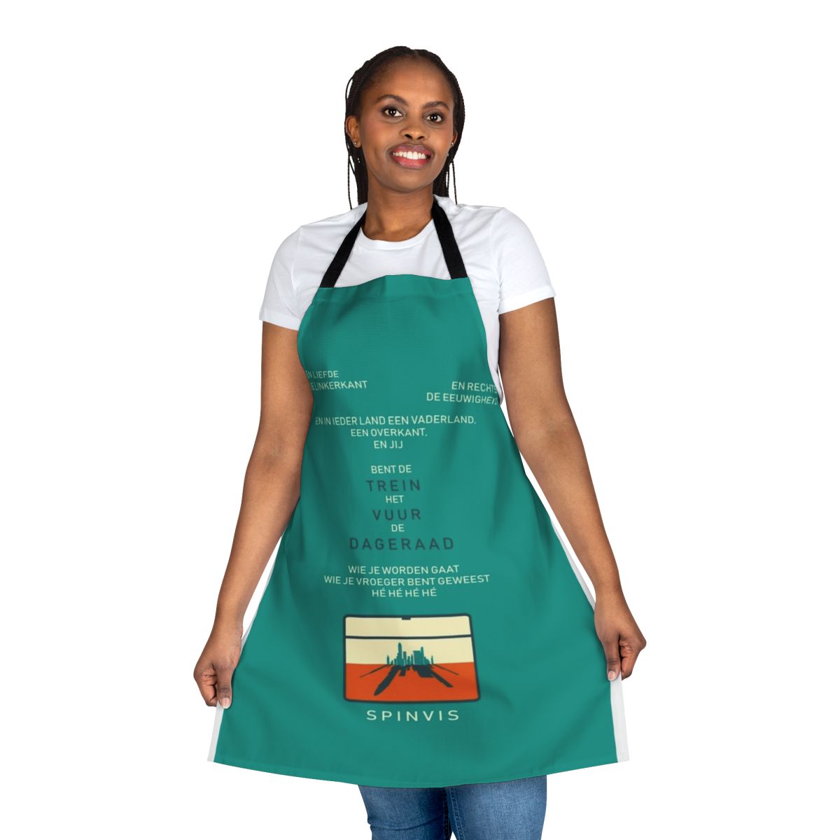 Trein Vuur Dageraad inspired apron featuring Dutch musician Spinvis
