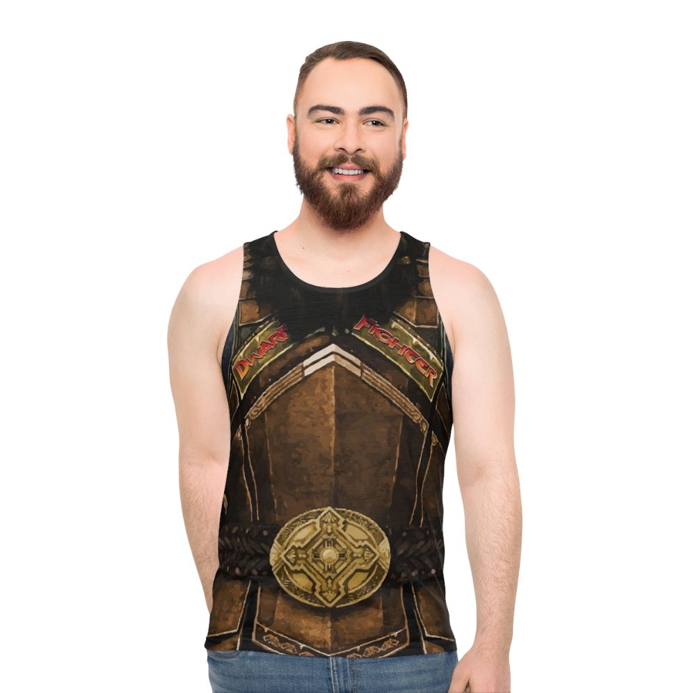 Dwarf Fighter Unisex Dungeon Adventurewear Tank Top