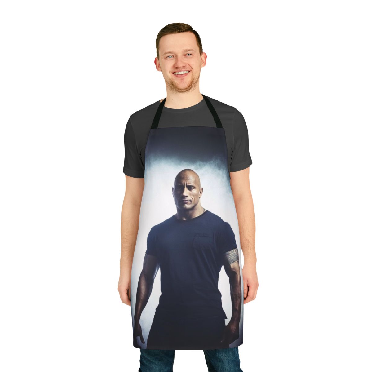 Dwayne "The Rock" Johnson themed apron for cooking and grilling