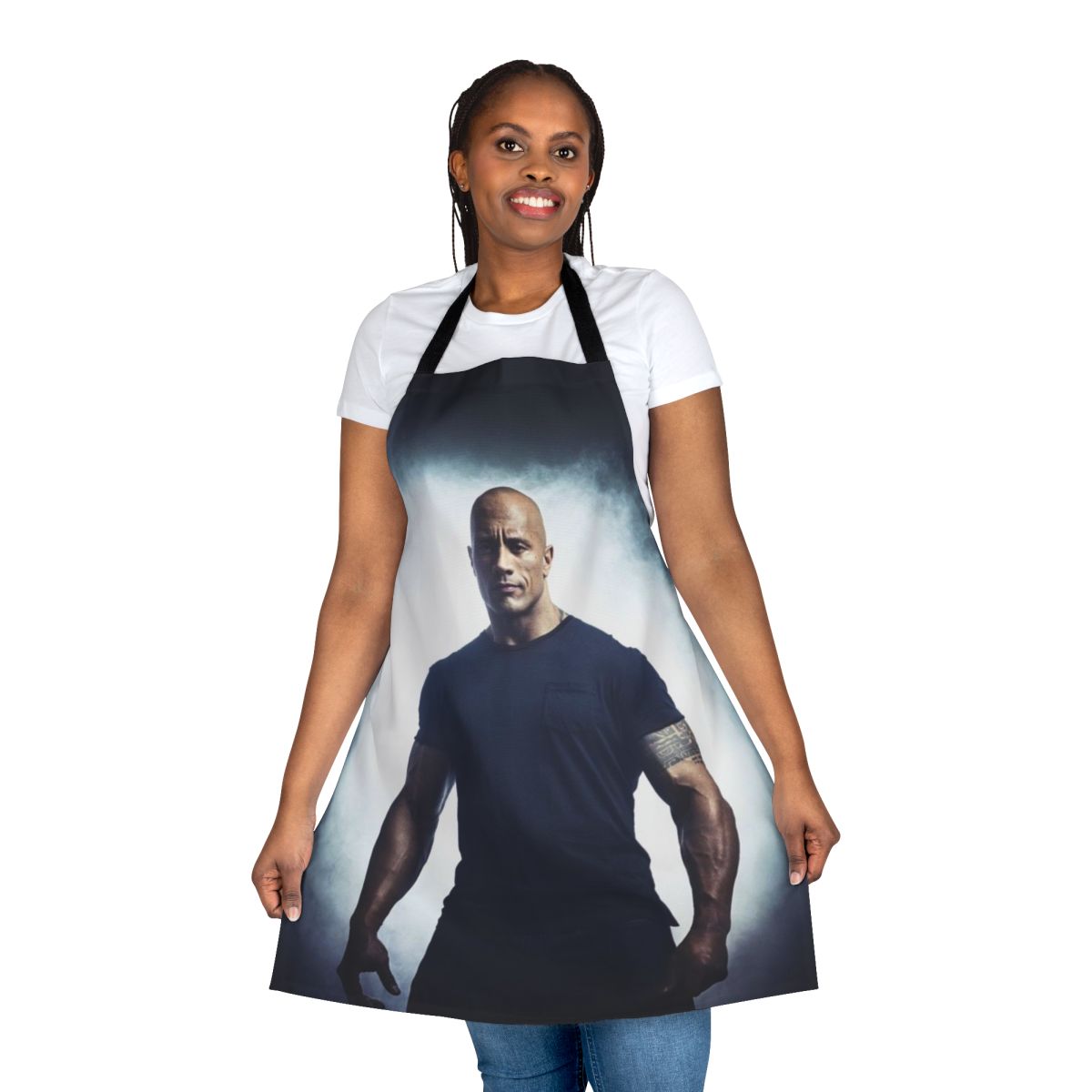 Dwayne "The Rock" Johnson themed apron for cooking and grilling
