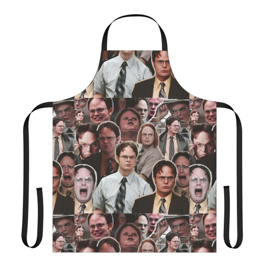 Dwight Schrute inspired apron featuring the character from the TV show The Office
