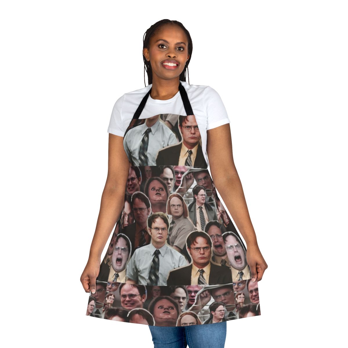 Dwight Schrute inspired apron featuring the character from the TV show The Office