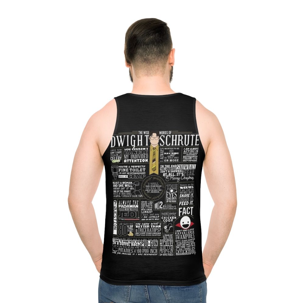 Unisex tank top with Dwight Schrute quote from The Office