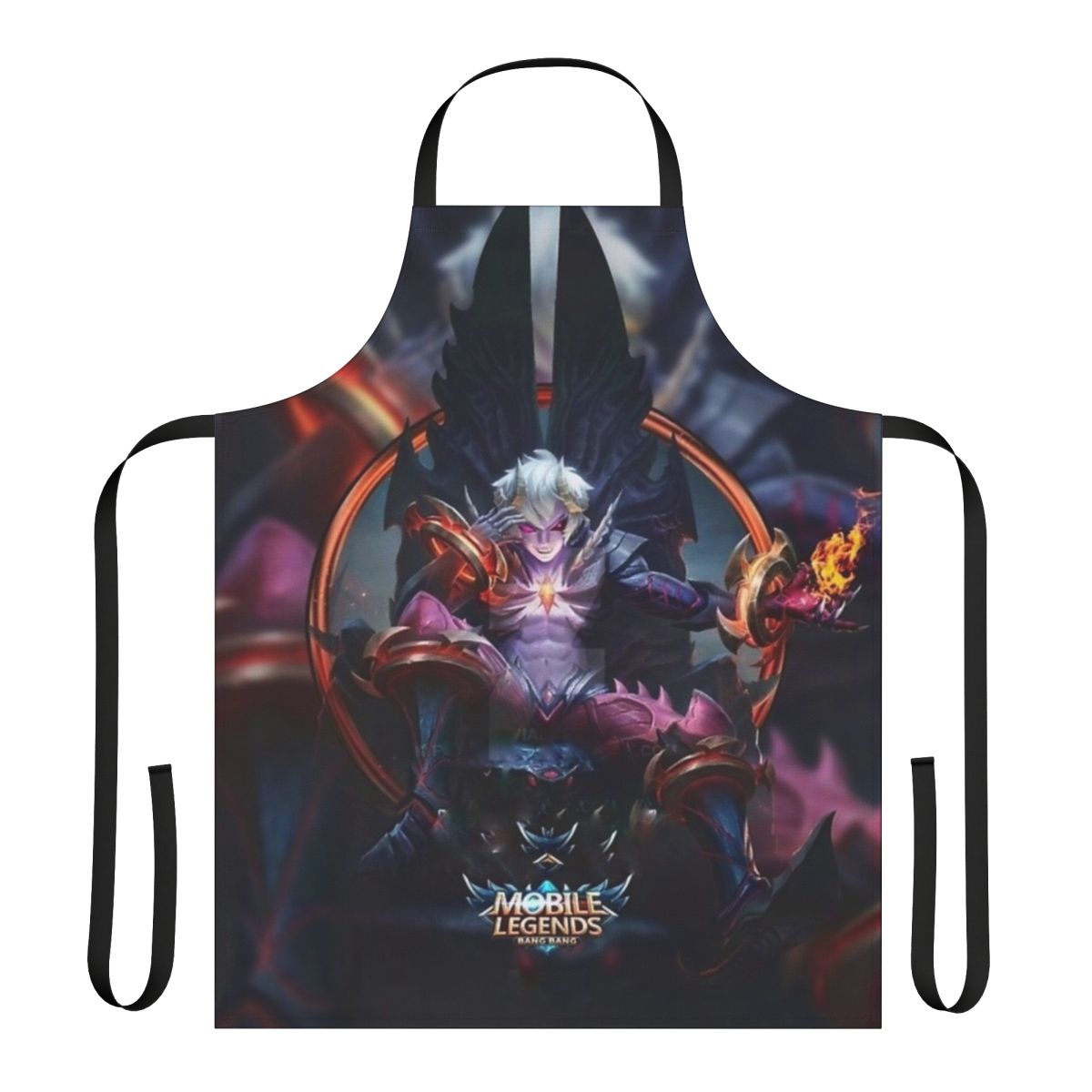 Dyrroth Prince of the Abyss-themed gaming apron with bold graphics