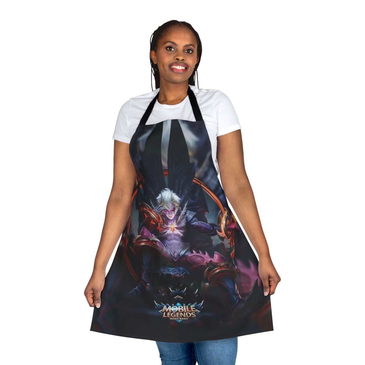 Dyrroth Prince of the Abyss-themed gaming apron with bold graphics