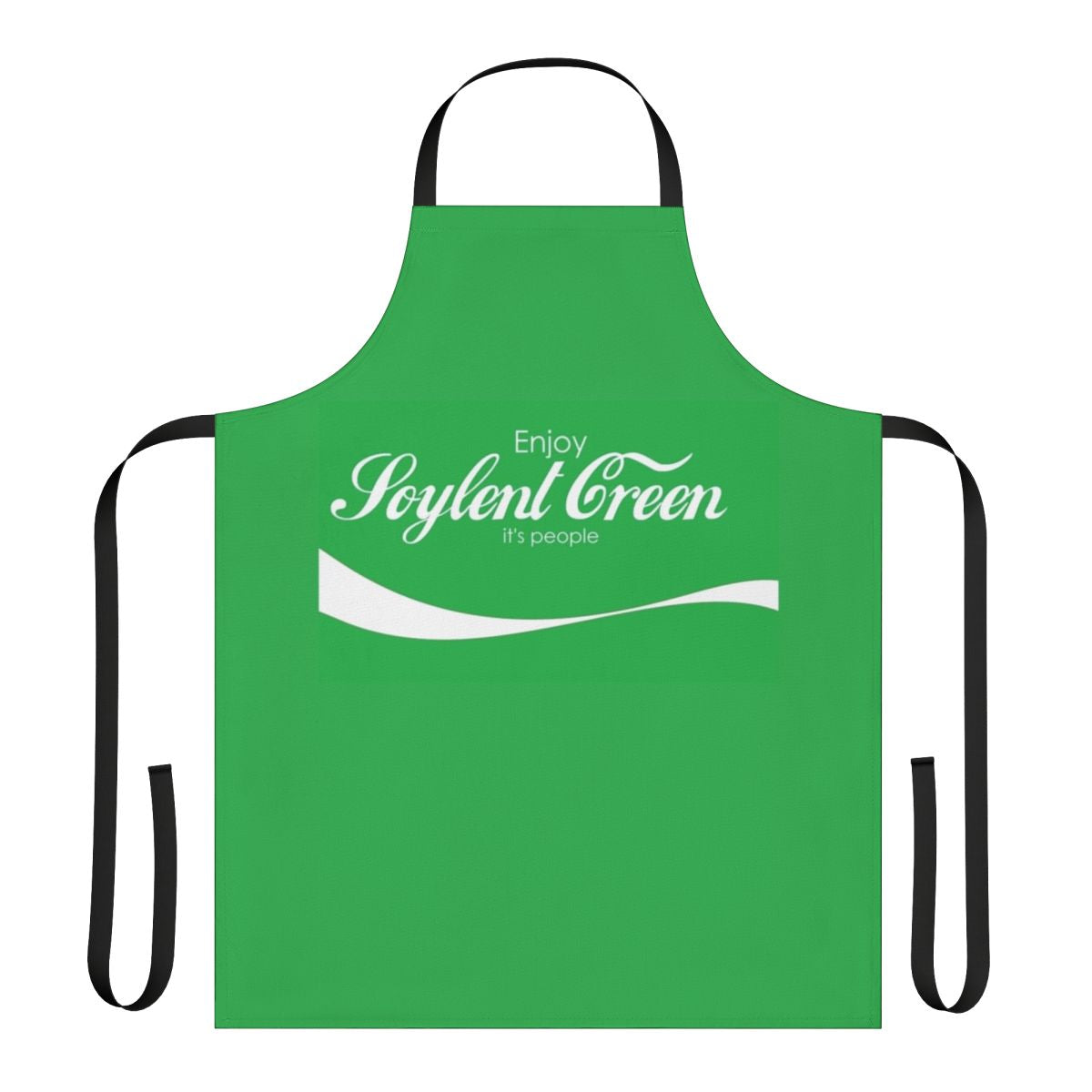Soylent Green-themed cooking apron with a humorous, dystopian design