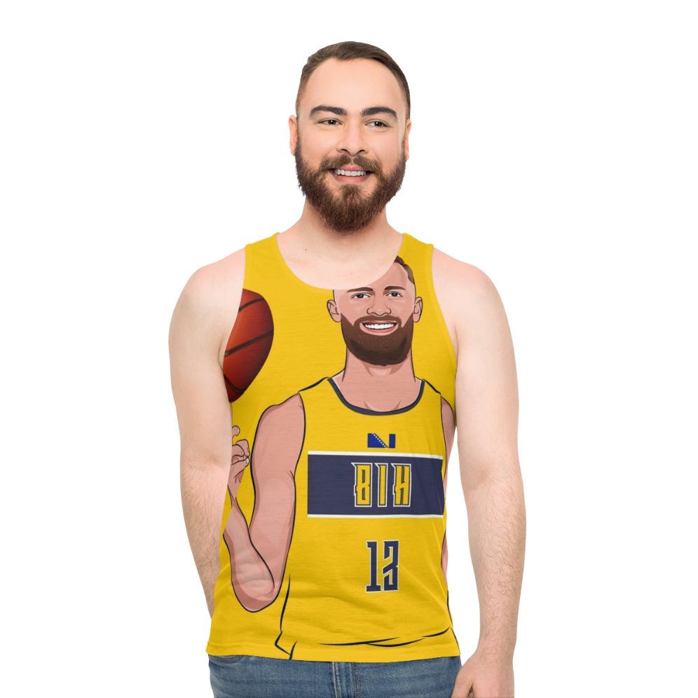 Dzanan Musa basketball player wearing unisex tank top