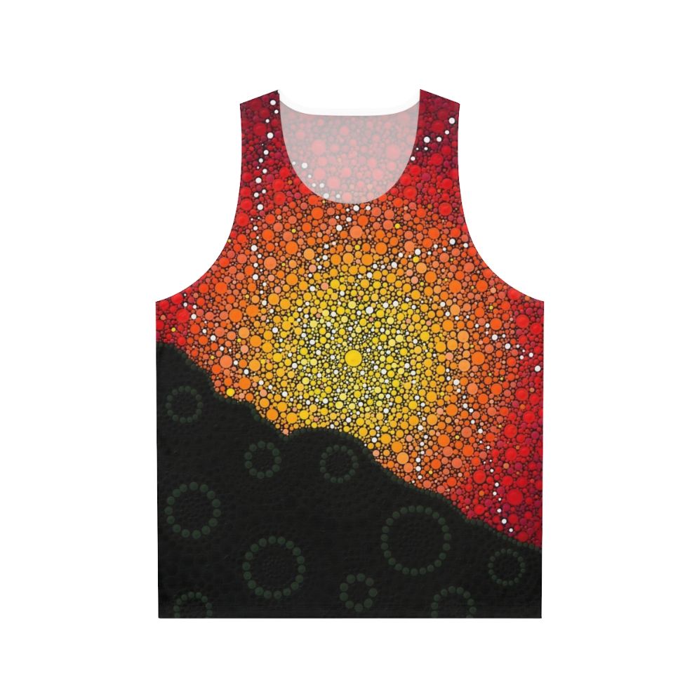 Early Warning Unisex Tank Top featuring aboriginal art