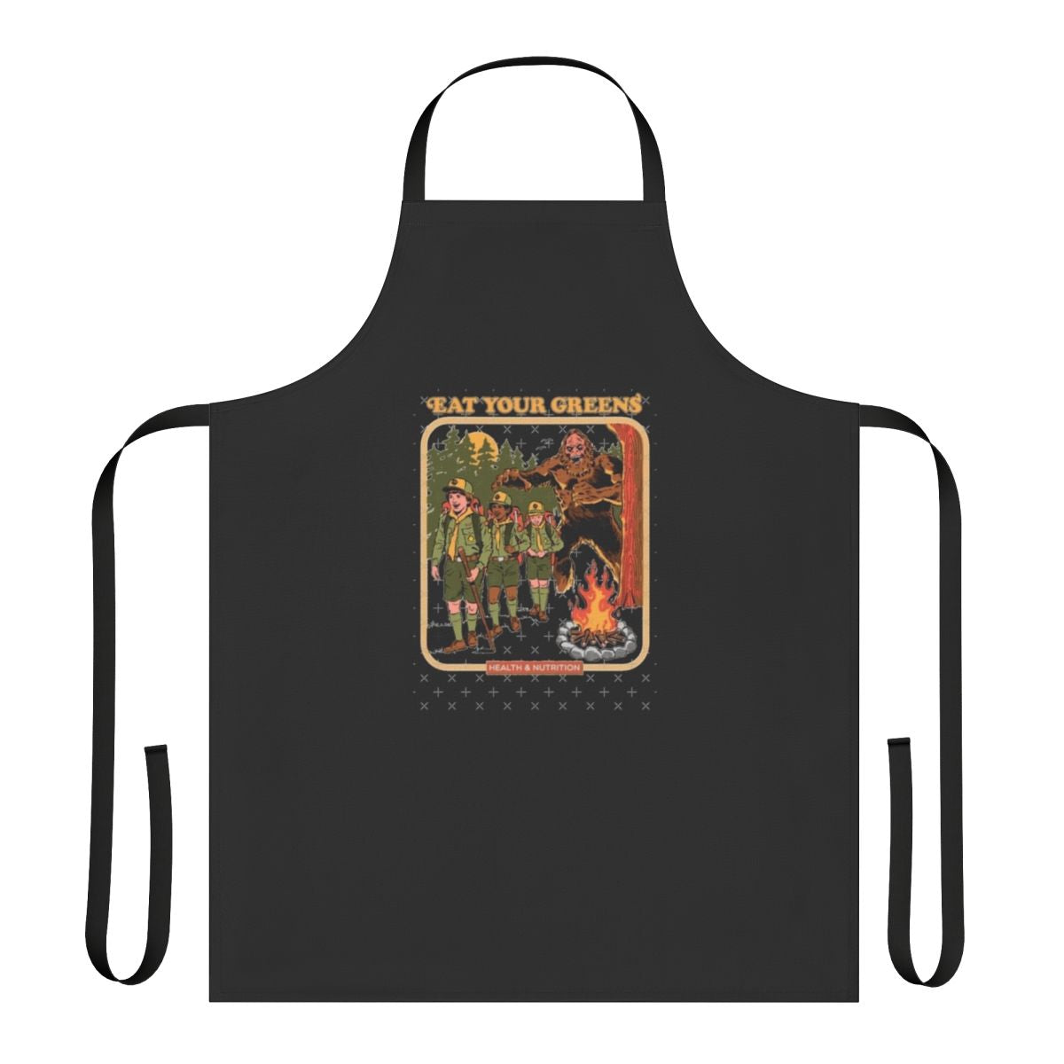 Eat Your Greens Kitchen Apron with Vibrant Vegetable Design
