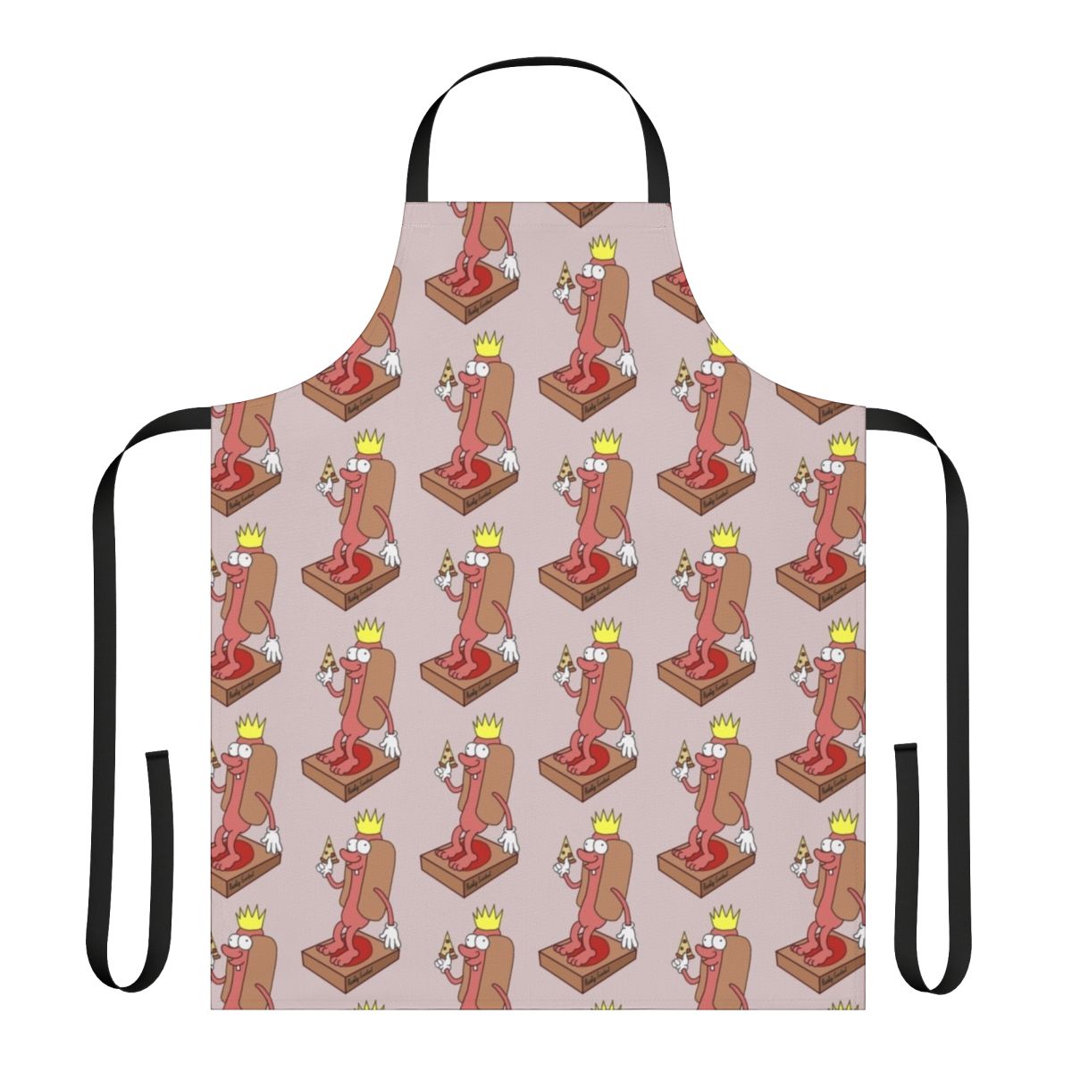 Eccentric Emperor Weenie Pizza Apron with Silly Weenie and Quirky Hot Dog Designs