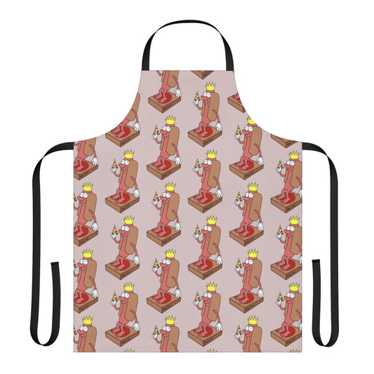 Eccentric Emperor Weenie Pizza Apron with Silly Weenie and Quirky Hot Dog Designs