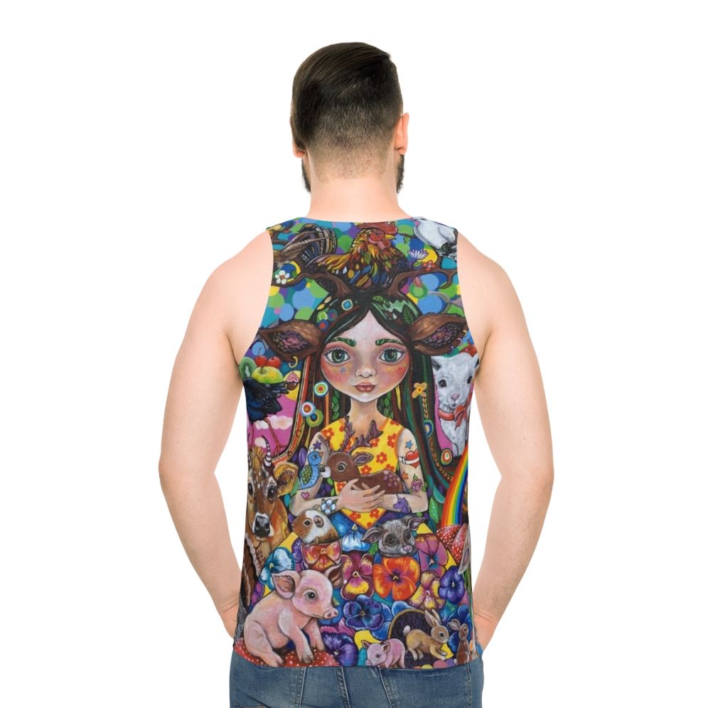 Eco-friendly unisex tank top for nature lovers and spiritual warriors