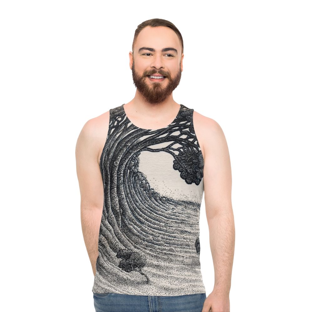 Eco-Friendly Unisex Tree Wave Tank Top