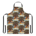 Vibrant apron featuring a baobab tree with various wild animals