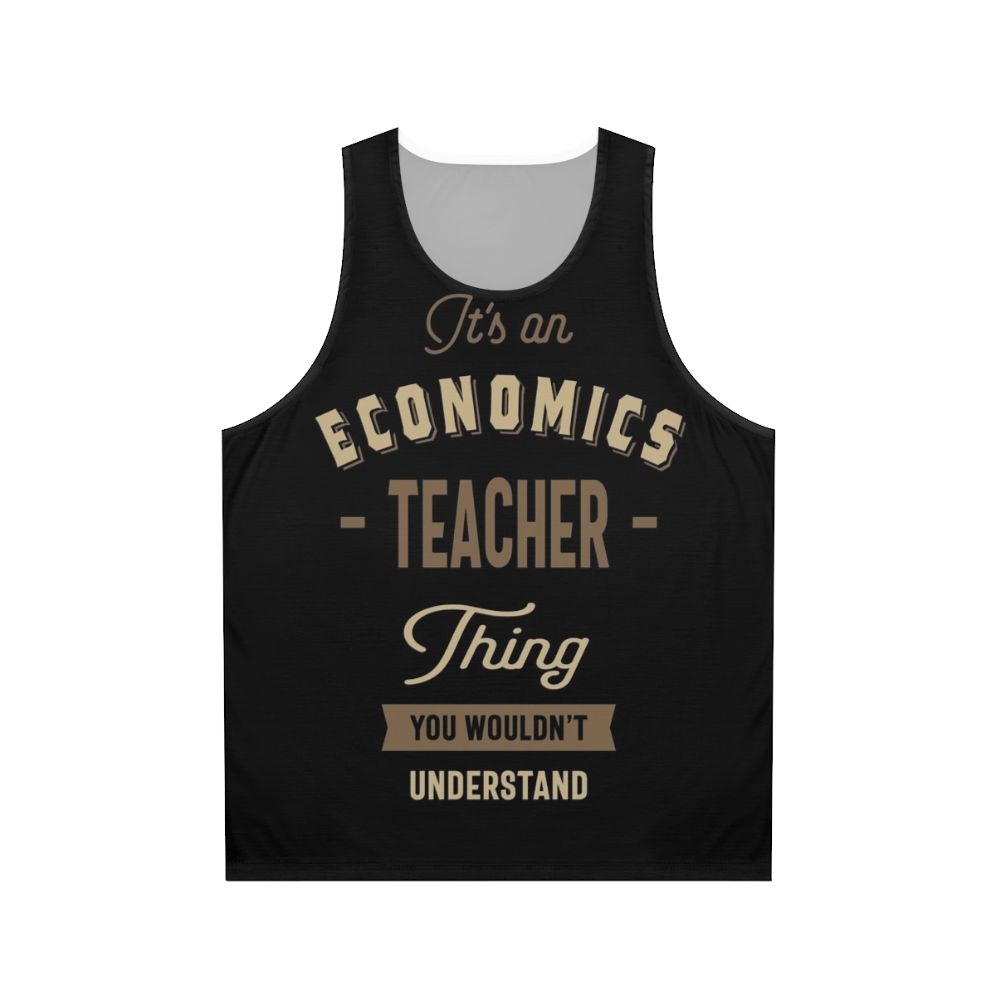 Unisex economics teacher tank top