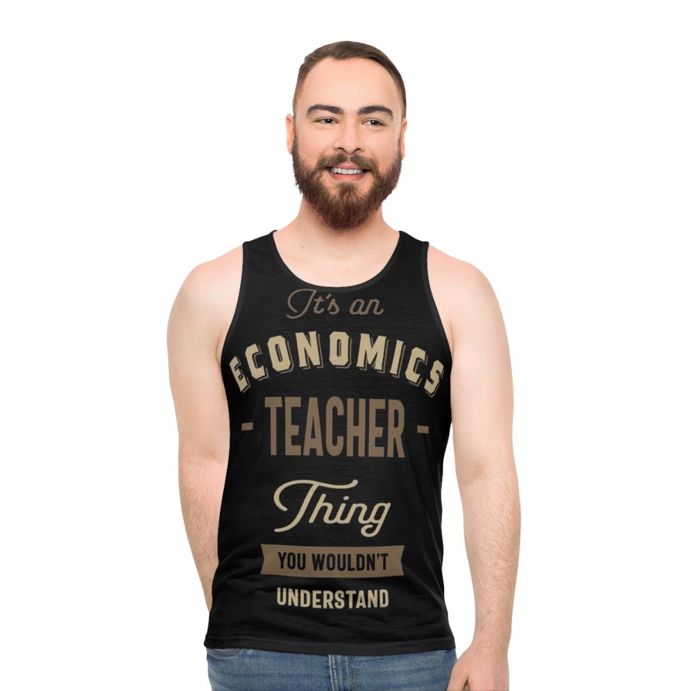 Unisex economics teacher tank top