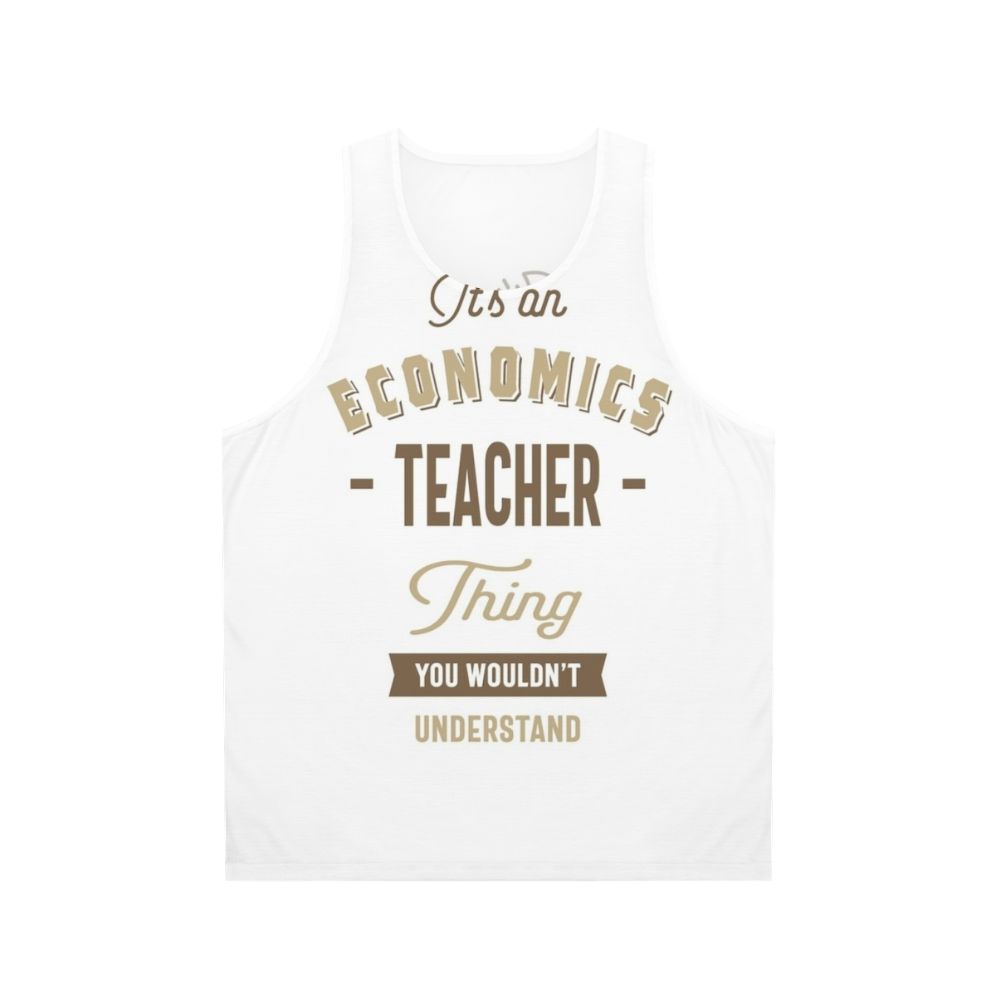 Unisex economics teacher tank top