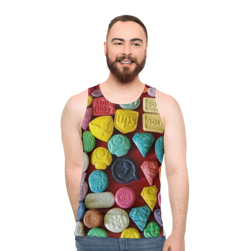 Ecstasy inspired unisex tank top
