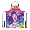 "Stylish apron featuring a custom design inspired by the character Eddie Munson from the hit TV show Stranger Things"