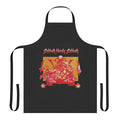 Black bloody apron with metal music design