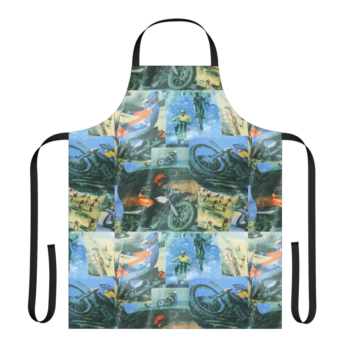Man wearing a tyler durden motocross-inspired apron