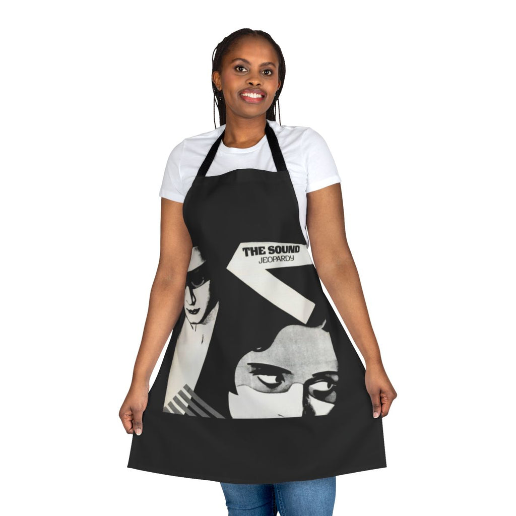 Stylish apron featuring a bold post punk graphic design