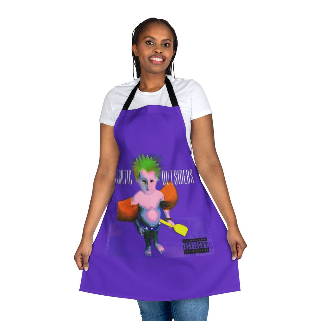 Neurotic Outsiders-inspired apron featuring a bold, punk rock design