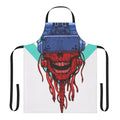 Cyberpunk skull design printed on a high-quality apron