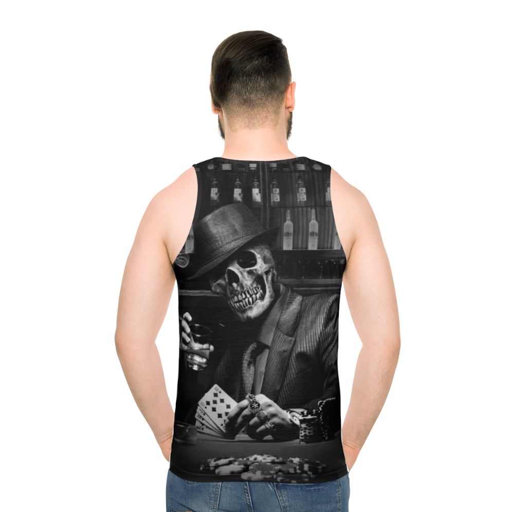 Edgy skull and gangster unisex tank top