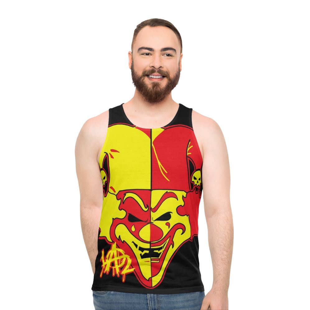 Edgy unisex graphic tank top