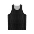 Unisex tank top with bold and humorous graphic design