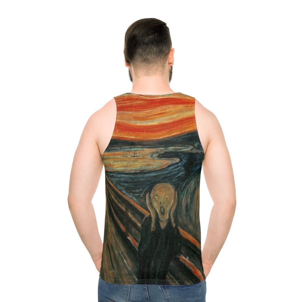 Edvard Munch's "The Scream" design on a unisex tank top