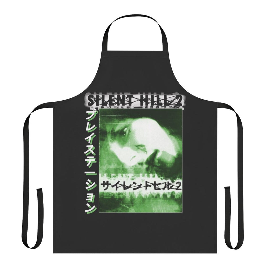 Silent Hill 2 inspired horror themed apron with spooky imagery and quotes