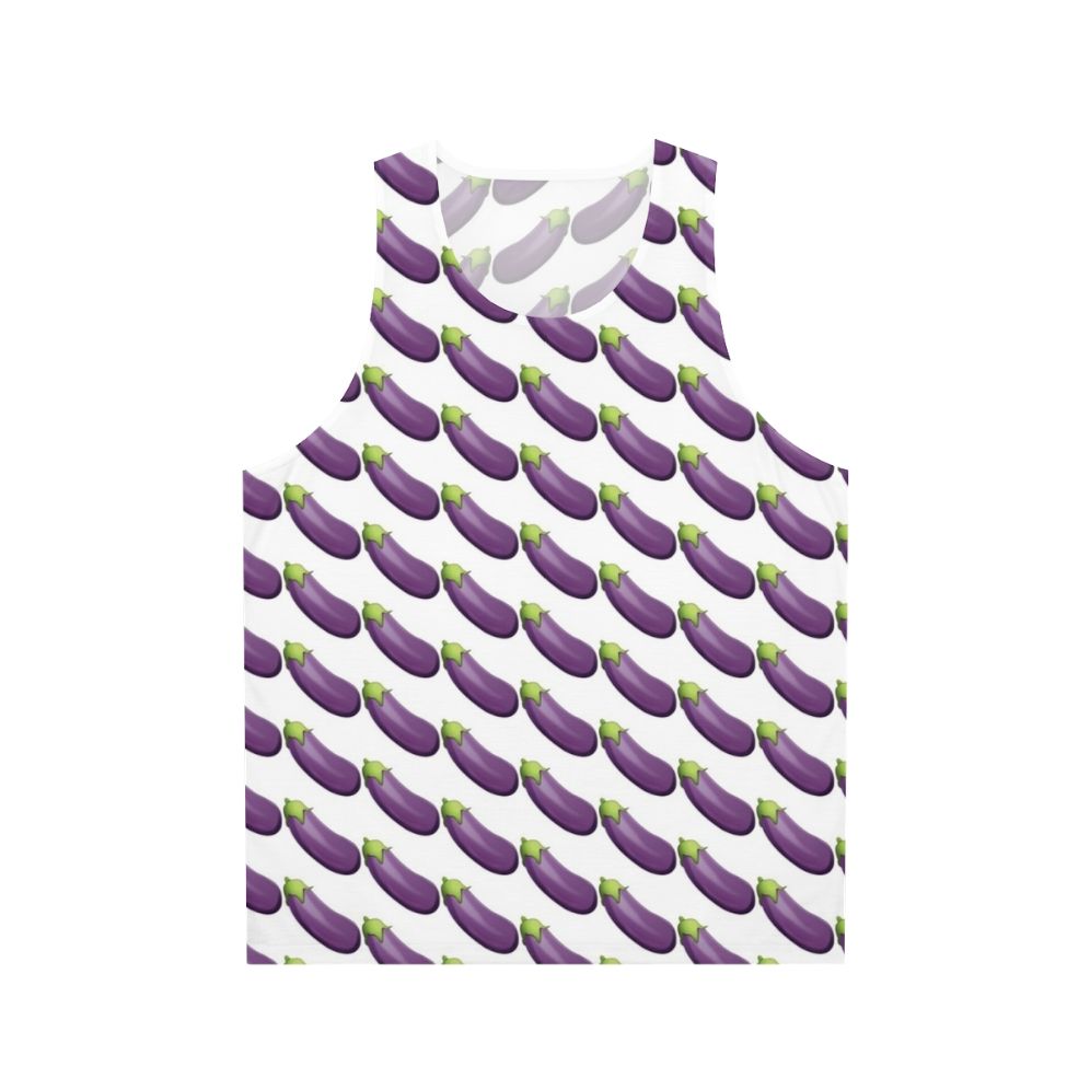 Eggplant aubergine emoji unisex tank top