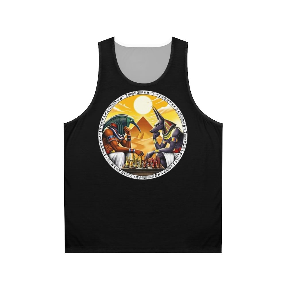 Unisex tank top featuring Egyptian mythology gods Anubis and Thoth