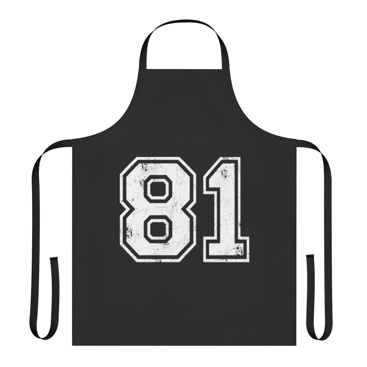 Eighty One Jersey Sports Apron featuring the number 81 design
