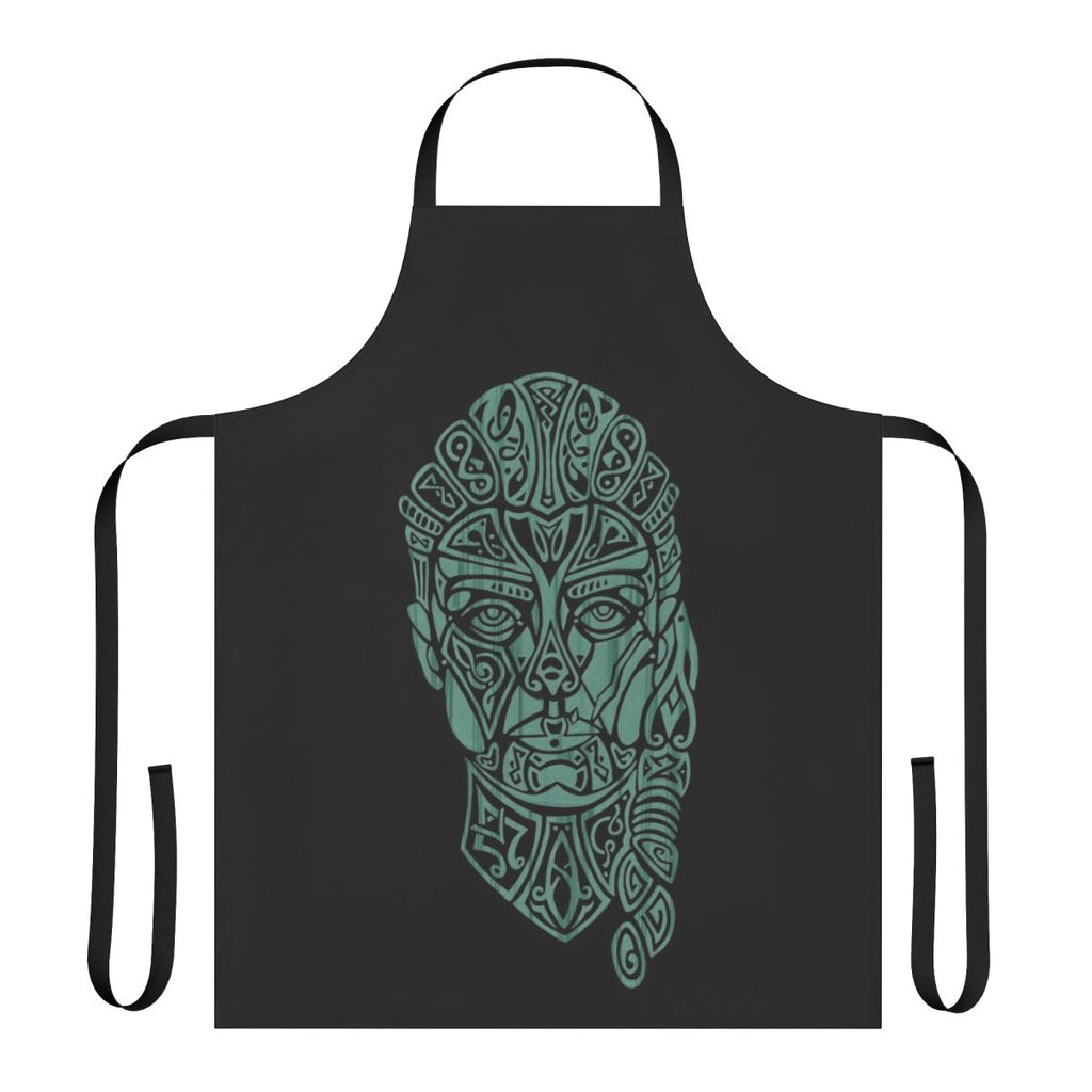 Eivor Celtic Portrait Gaming Apron featuring runic and Nordic design elements