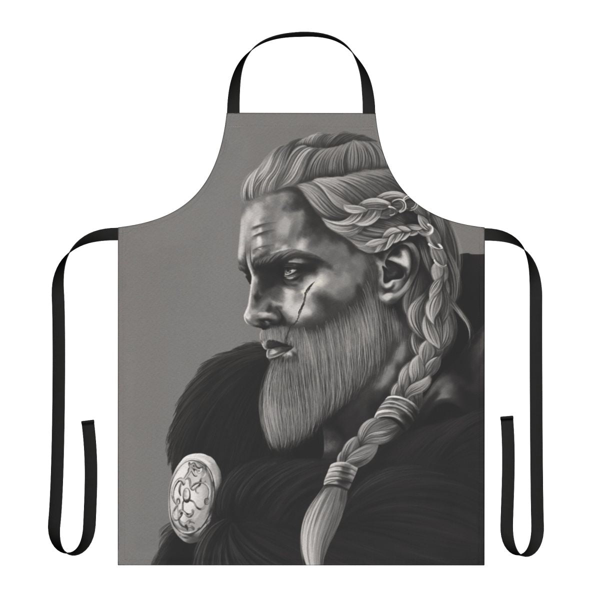 Eivor-inspired apron with raven design for gamers and fans