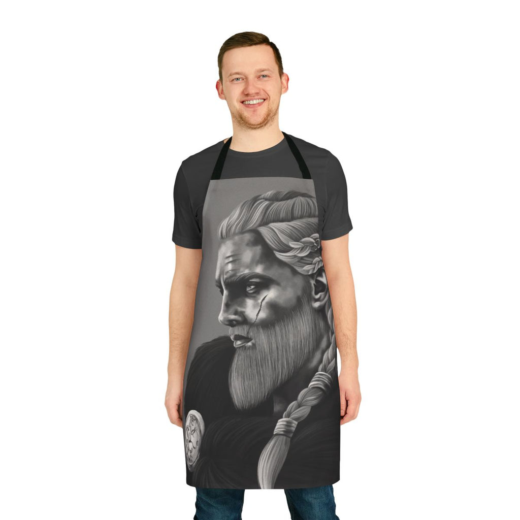 Eivor-inspired apron with raven design for gamers and fans