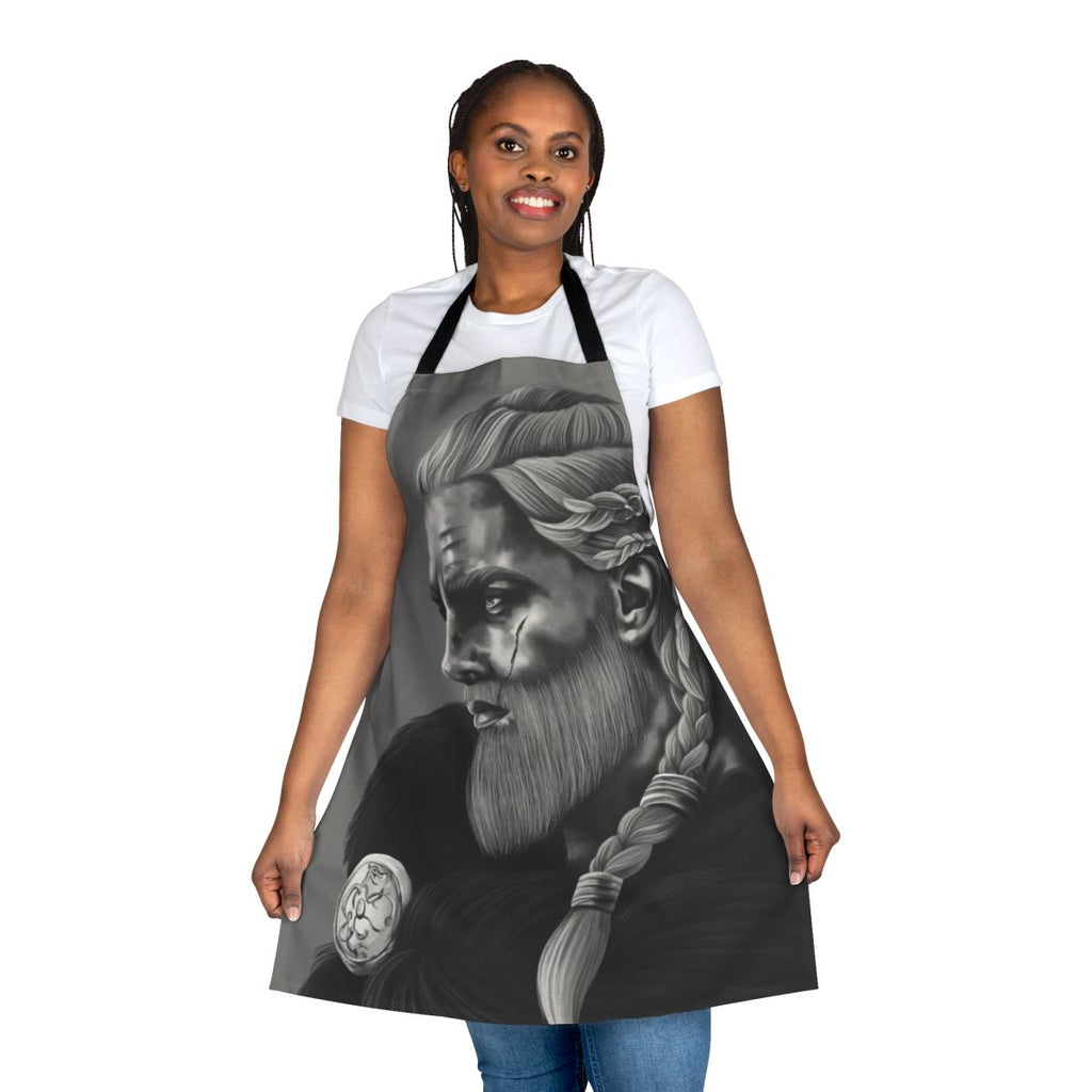 Eivor-inspired apron with raven design for gamers and fans
