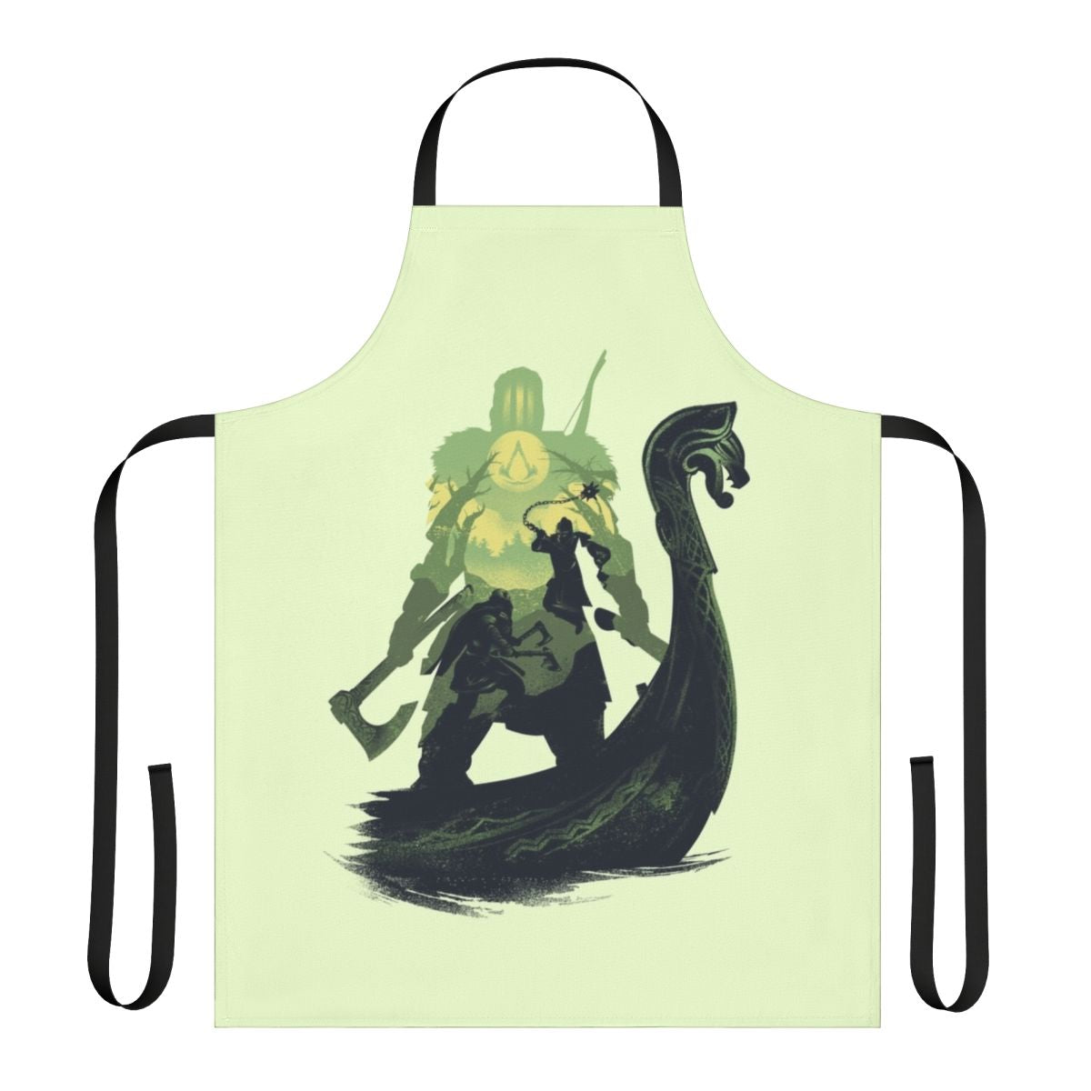 Eivor inspired apron featuring a river raid design, perfect for Assassin's Creed fans