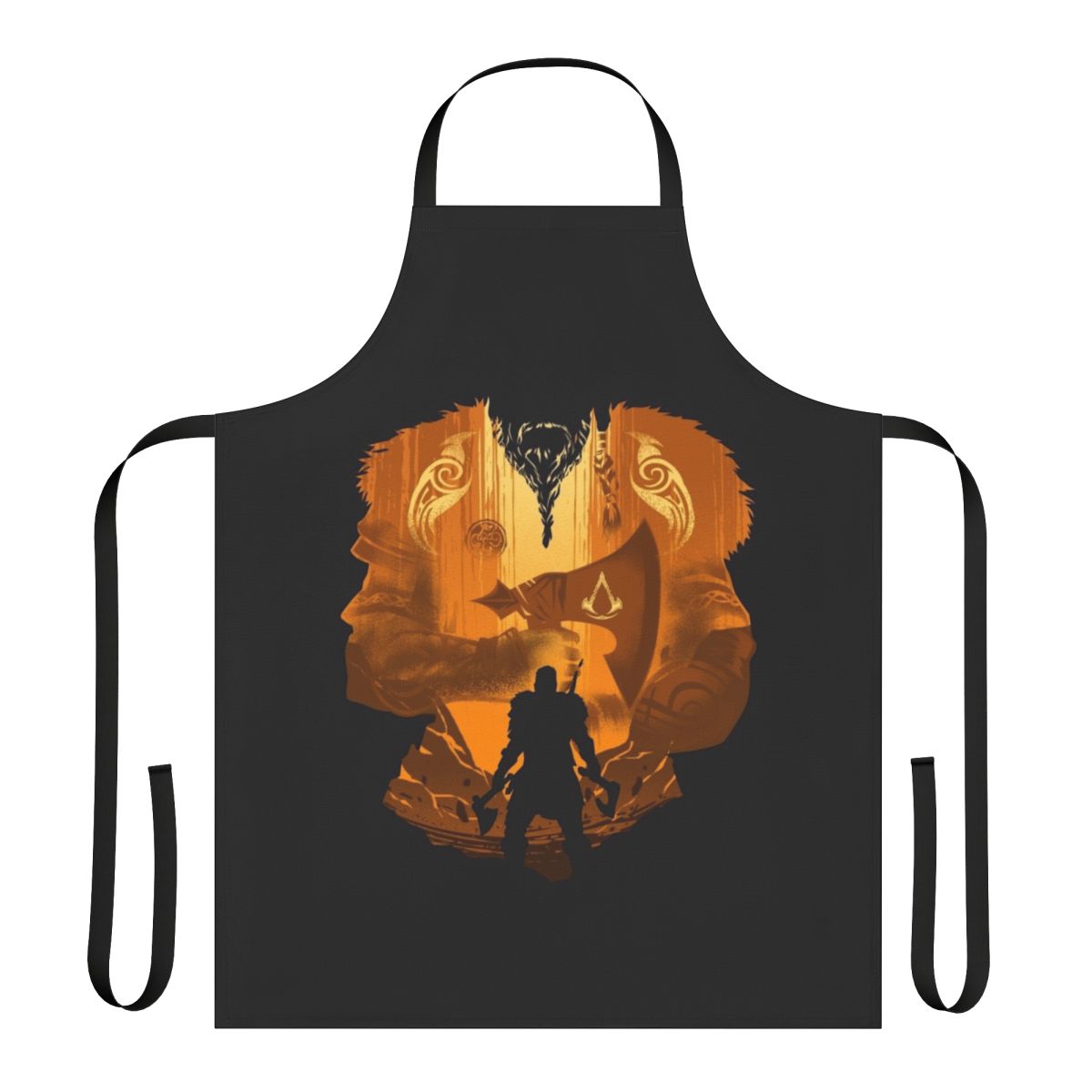 Eivor Silhouette Apron with Viking and Norse Mythology Inspired Design